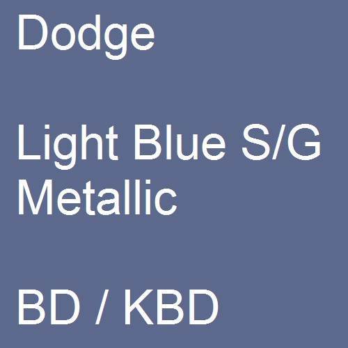 Dodge, Light Blue S/G Metallic, BD / KBD.